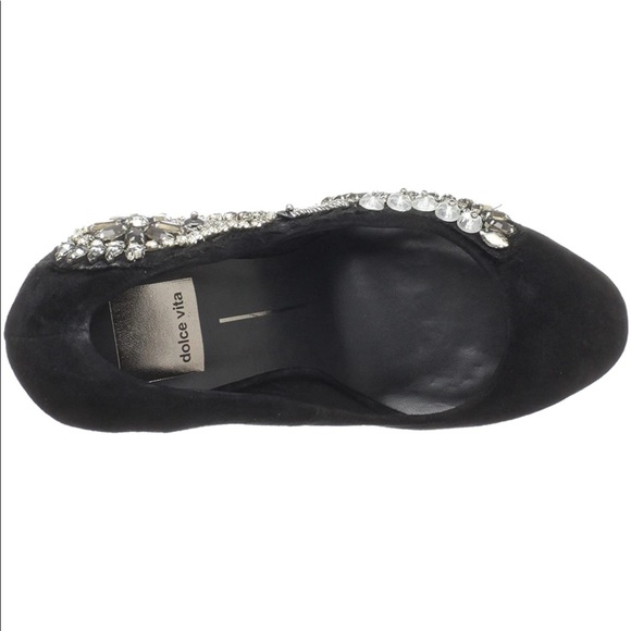 Dolce Vita Embellished Black Suede Heels - Picture 2 of 6